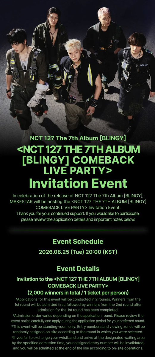 jnajayss's tweet photo. 💌 รับกดอัลบั้มลุ้น comeback live party invitation event

💌 NCT 127 [BLINGY] รอบ MAKESTAR
🎟️ วันที่ 25.8

⏰ รอบ2 = 600คน
รับกดถึง 21.8 เวลา 21:00น.(ไทย)

🚚 บริการส่งกลับไทย

DM ได้เลยค่ะ🙇🏻‍♀️ #ตลาดนัดNCT127 https://t.co/WgDj2x1tKl