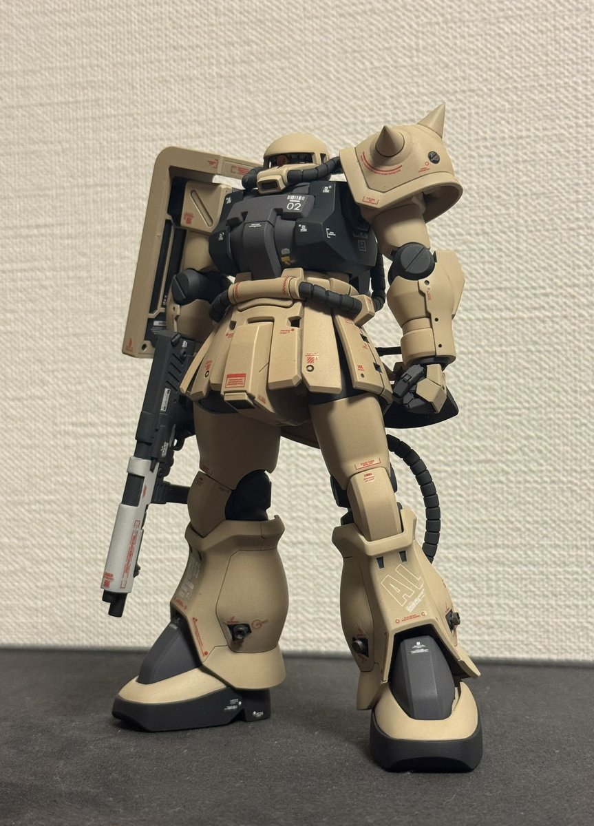 Pyonpyon_ff14's tweet photo. ザクF2が無事完成しました！
少しいつものガンダム作る感じで作成してみました🤩
#ザクパー2 https://t.co/nGB8eckMLC