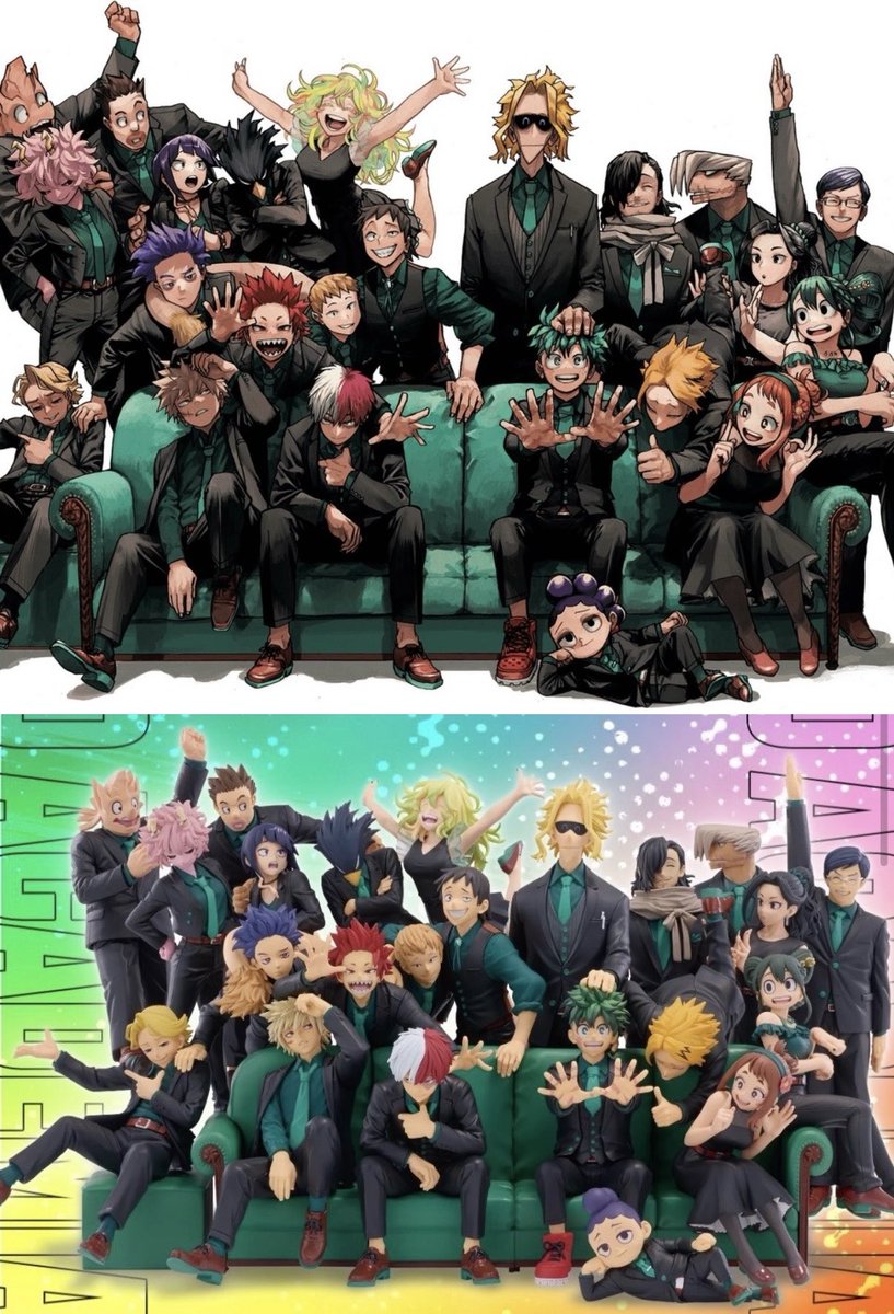 Promithean11's tweet photo. MHA MANGA VS FIGURE https://t.co/QfKoPN55o9