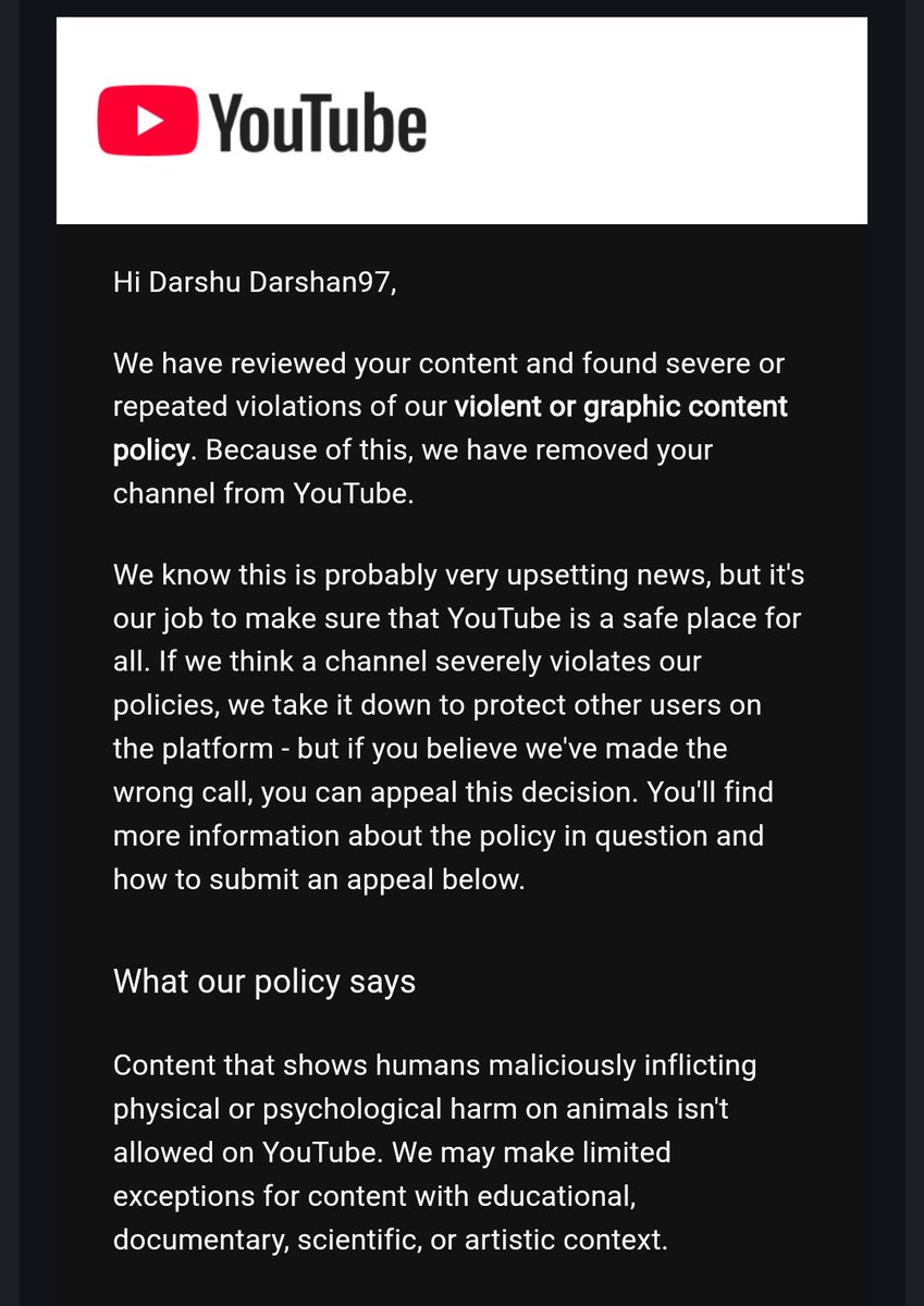 Darr0_5's tweet photo. Hi @TeamYouTube, my channel "Darr Edits" was removed under violent content policy. The blurred rescue clip had no harm intent. Appeal rejected. Please give 1 chance &amp; re-review manually. 🙏🏻🥹

https://t.co/ytXlSRLlUB https://t.co/kLSbMhbjgb