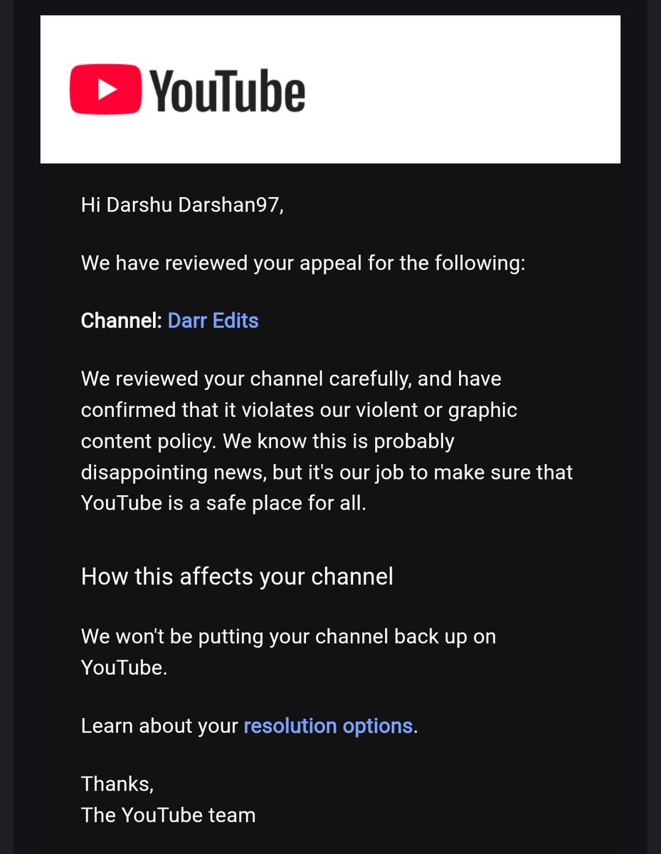 Darr0_5's tweet photo. Hi @TeamYouTube, my channel "Darr Edits" was removed under violent content policy. The blurred rescue clip had no harm intent. Appeal rejected. Please give 1 chance &amp; re-review manually. 🙏🏻🥹

https://t.co/ytXlSRLlUB https://t.co/kLSbMhbjgb