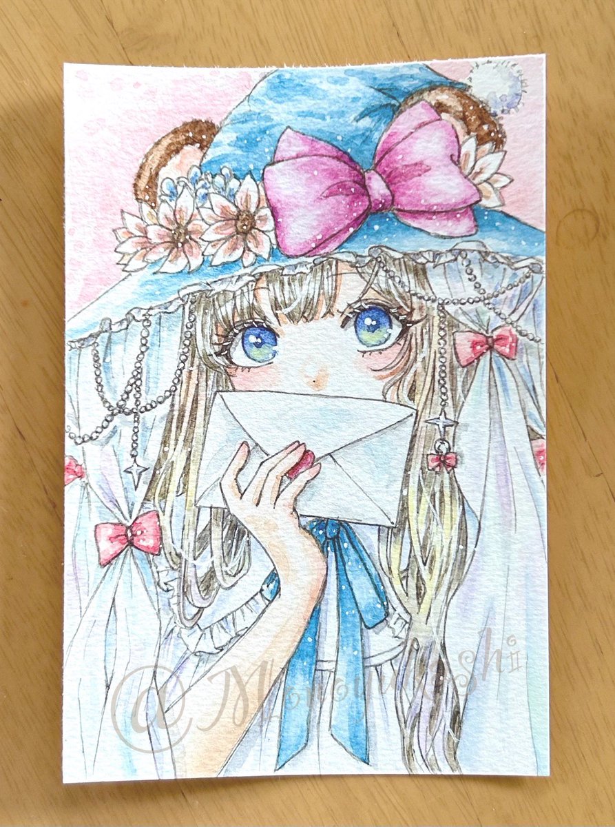tohokami1118's tweet photo. くまみみ魔女ハット🧙♀️🪄💫💓
#透明水彩
#etherealart
#watercolor
#japaneseillustration https://t.co/Bsd1bohDnt