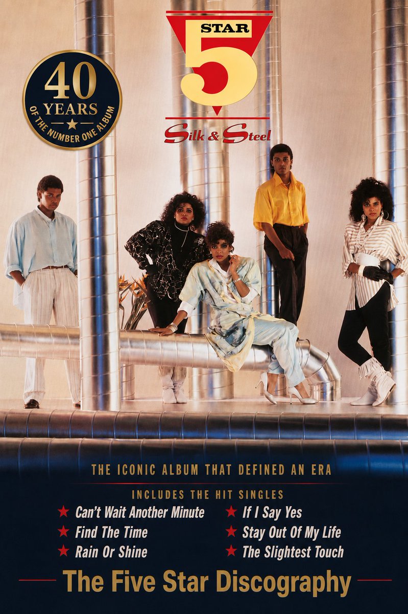 DiscographyFive's tweet photo. On this day 18th August 1986 Five Star released the No.1 album Silk &amp; Steel selling over 1.2m copies in the UK
No.79 Australia
No.35 Finland
No.51 Germany
No.5 Iceland
No.24 Netherlands
No.30 New Zealand
No.28 Sweden
No.17 Switzerland
No.80 USA
No.22 USA R&amp;B
No.21 Euro Hot 100 https://t.co/oQjukVktG9