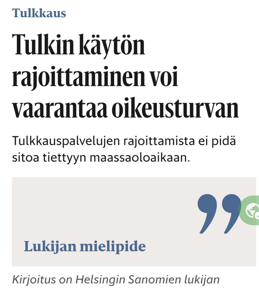 pihanurmi's tweet photo. Ei ole veronmaksajan tehtävä maksaa vuosikausia Suomessa asuneen vieraskielisten tulkkausta.
Jos tarvitsee tulkkia, se pitää maksaa itse.
Asuin 13 vuotta Kreikassa. Opettelin kielen. Totta kai. Tulkkivaatimuksille olisi siellä naurettu räkäset naurut. 
https://t.co/m48LRRcT3A https://t.co/WqD5HlCwFk
