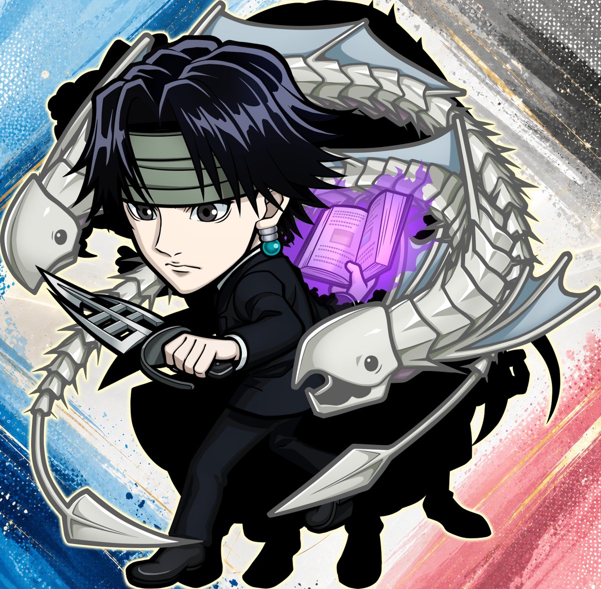 Survivor_HxH's tweet photo. 『HUNTER×HUNTER NEN×SURVIVOR』（#ネンサバ） 

シルエットクイズ2人目の正体は── 
「クロロ」！

たくさんの予想コメントありがとうございました✨
残るシルエットの正体も、ぜひ最後まで予想してみてください！

次は誰なのか、お楽しみに！#ハンターハンター https://t.co/SewCkpvUAf