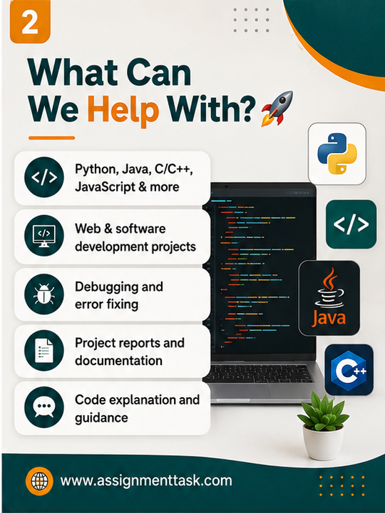 AssignmentTask's tweet photo. Got a Programming Project? Don’t Let Coding Stress Take Over!

https://t.co/D1gFJB8VR7

#ProgrammingHelp #ProgrammingAssignmentHelp #CodingHelp #ProgrammingProject #PythonHelp #JavaHelp #CppProgramming #JavaScriptHelp #CodingStudents #ComputerScienceStudents #AssignmentTask https://t.co/VBEfXWoy17