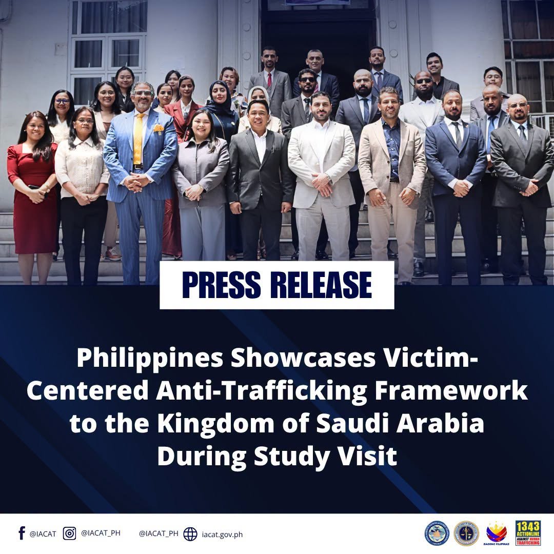 IACAT_PH's tweet photo. 𝗣𝗵𝗶𝗹𝗶𝗽𝗽𝗶𝗻𝗲𝘀 𝗦𝗵𝗼𝘄𝗰𝗮𝘀𝗲𝘀 𝗩𝗶𝗰𝘁𝗶𝗺-𝗖𝗲𝗻𝘁𝗲𝗿𝗲𝗱 𝗔𝗻𝘁𝗶-𝗧𝗿𝗮𝗳𝗳𝗶𝗰𝗸𝗶𝗻𝗴 𝗙𝗿𝗮𝗺𝗲𝘄𝗼𝗿𝗸 𝘁𝗼 𝗦𝗮𝘂𝗱𝗶 𝗔𝗿𝗮𝗯𝗶𝗮 𝗗𝘂𝗿𝗶𝗻𝗴 𝗦𝘁𝘂𝗱𝘆 𝗩𝗶𝘀𝗶𝘁

Read more here: https://t.co/VqcM4NsDMw

#IACAT https://t.co/r1FQg9hfdb