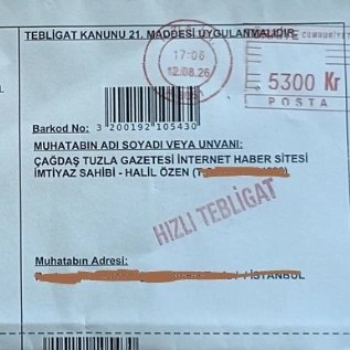 EtkiliHaberYY's tweet photo. Tuzla Belediye Başkanı Eren Ali Bingöl'ün kendisinin AKP'ye geçeceğini haber yapan gazeteye gönderdiği ihtarname, kendisi AKP'ye geçtikten sonra ulaştı.

Bingöl haberden 10 gün sonra AKP'ye geçerken, haberi yalanlayan ihtarname gazeteye 21 gün sonra ulaştı. (Çağdaş Tuzla) https://t.co/aWfILiJJXv
