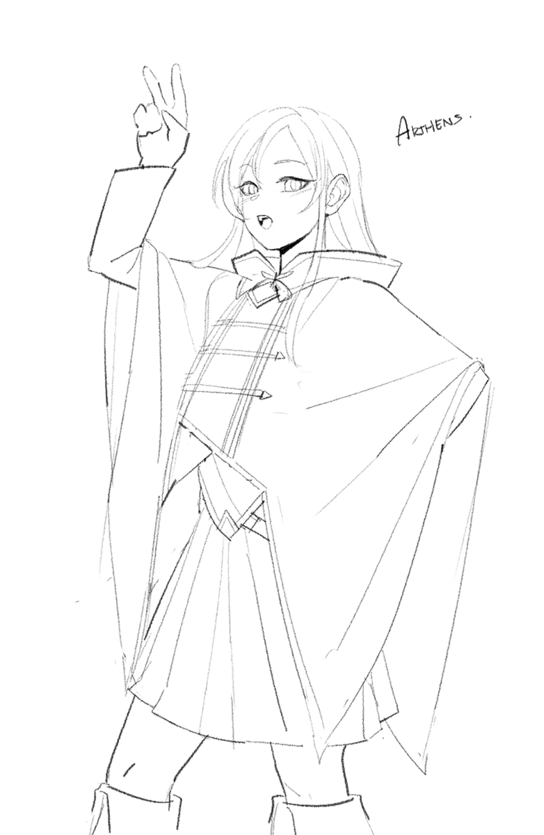 arthens_'s tweet photo. Yuhuu i'm still alive! and trying to be more productive and active on social media from now on. 

Here's the quick sketch i did today- Nanahoshi from Mushoku Tensei ( •̀ ω •́ )✧⭐ https://t.co/AzVmRUijeR