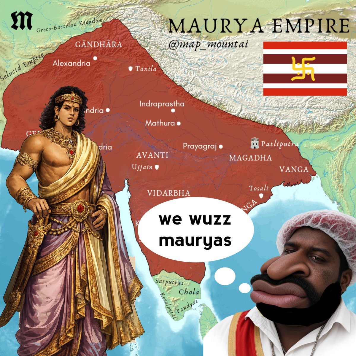 itisparmanu's tweet photo. 1 Image : How some Mauryas existed in Konkan not that they're descendants of Mauryan Emperors

2 Image : Sarkar is himself saying More *boasted* how Mauryas were there fathers

Kunbhattas love to do we wuzz kangs on some traders who fvked their foremothers 😹☝🏻

Rvped Qaum https://t.co/ZezvDY0Xor