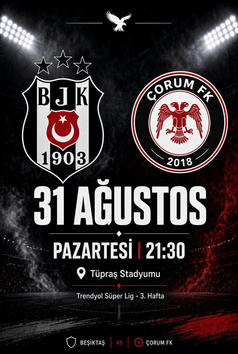 Emregakgo's tweet photo. Beşiktaş - Çorum maçı Pazartesi 21.30’da.
Şehir dışından geliyoruz, üstelik maç pazartesi günü.
Soru şu:
Aynı maç 20.00’de başlasa ile 21.30’da başlasa arasında ne gibi bir fark olabilir?
Neden 21.30?
Muhtemelen gece 3’te evde olacağım. https://t.co/UnmJC9RKGe