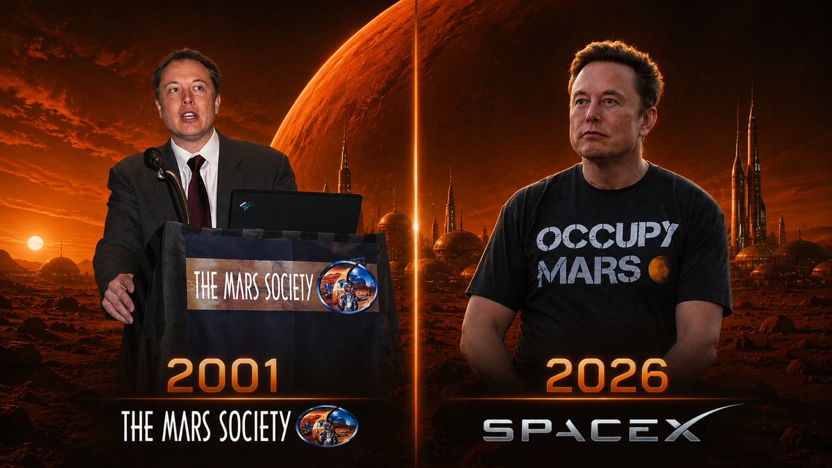 SpaceXploreComm's tweet photo. Everyone has their origin story, @elonmusk's started at @TheMarsSociety 🚀

He discovered his true passion for space exploration with The Mars Society🔶

Since leaving to start @SpaceX, Elon has continously shown his support for the Mars Society and shares a similar vision🤝 https://t.co/a7cUbKOQHn