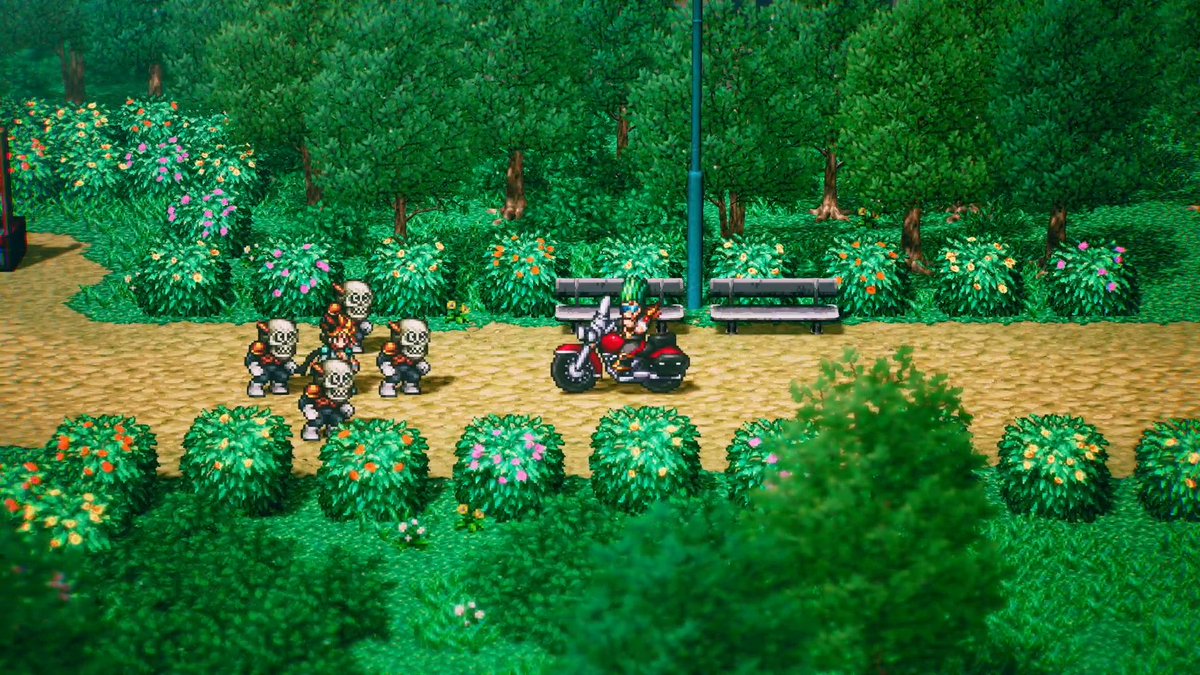 squareenix_jp's tweet photo. 【8/19は #バイクの日】
クールなバイクに乗ったキャラクターをご紹介🏍💨
猛スピードで疾走する彼らに置いて行かれないようご注意ください😎

1⃣ファイナルファンタジーVII リメイク インターグレード
2⃣ドラゴンクエストモンスターズ ジョーカー３
3⃣ライブアライブ
4⃣クロノ・トリガー https://t.co/bly7RsPb4d