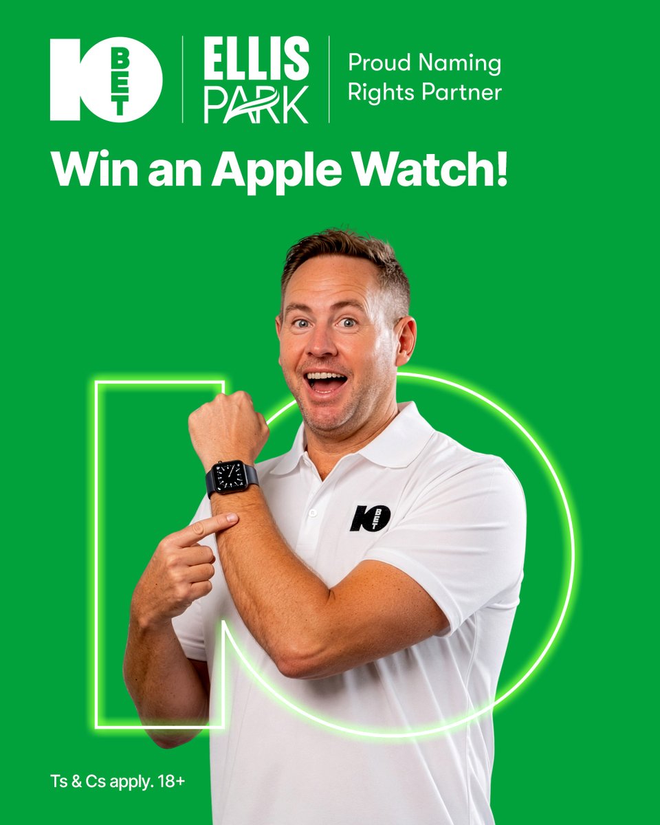 10bet_ZA's tweet photo. Apple Watch Series 10 Giveaway!
  
Calling all rugby fans!  

Can you name the player who wore the number 🔟 jersey for South Africa in their last game at 10bet Ellis Park?  

To enter: 
-Comment with the player's name 
-Follow our page 
-Share this post 
-Include hashtag 10betEllisPark in your comment  

 A random winner will walk away with an Apple Watch Series 10!
