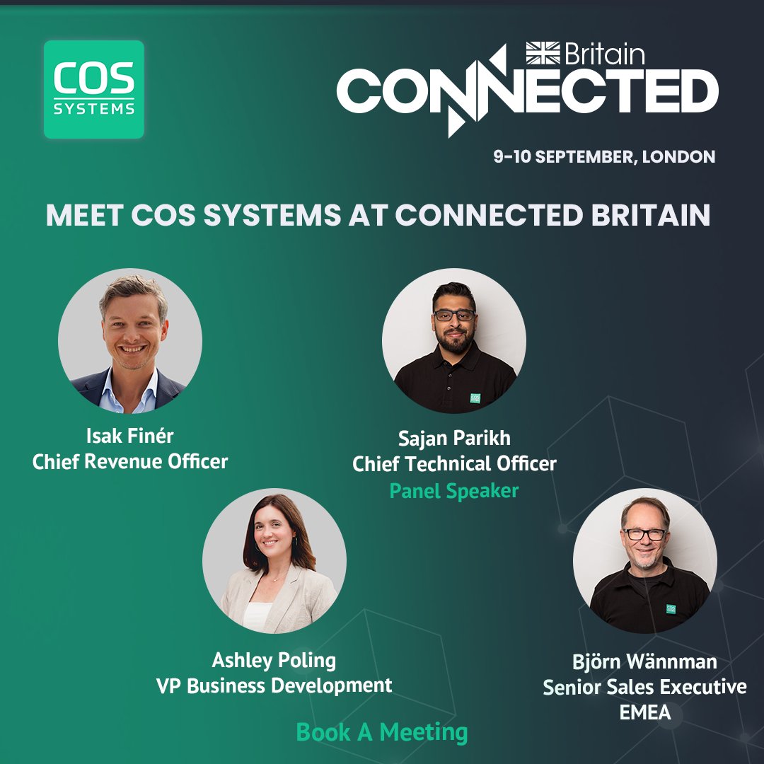 COSSystems's tweet photo. We're at Connected Britain, 9–10 Sept in London. CTO Sajan Parikh joins the Day 2 panel on altnet consolidation: integration and value creation, 12:40. Talk to us about wholesale and BSS/OSS. Book a meeting: https://t.co/DtIYSPrDYb #ConnectedBritain https://t.co/vYGCueomda