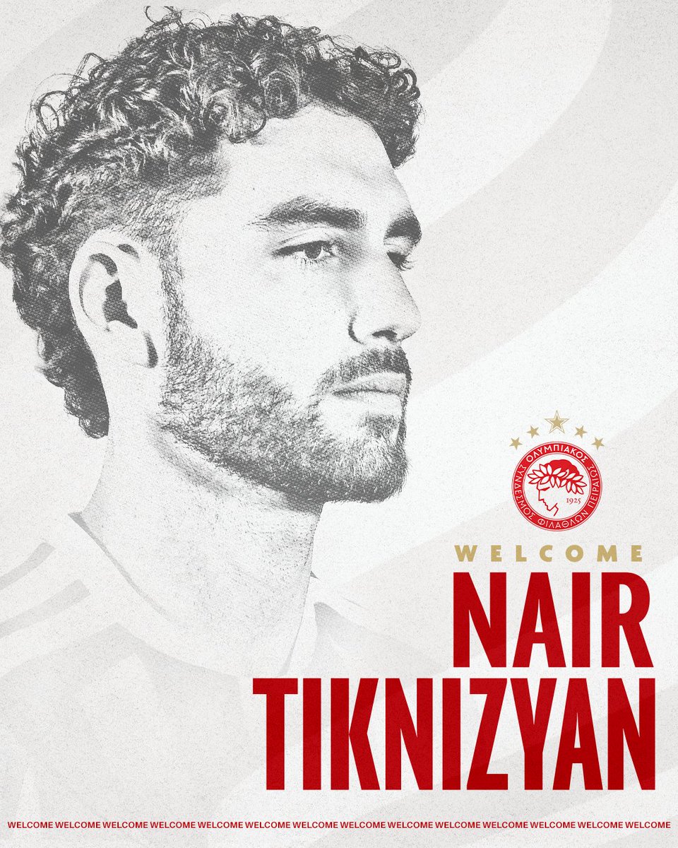 olympiacosfc's tweet photo. Welcome to Olympiacos 𝓝𝓪𝓲𝓻 𝓣𝓲𝓴𝓷𝓲𝔃𝔂𝓪𝓷 🇦🇲 https://t.co/Bocbz8BQZa