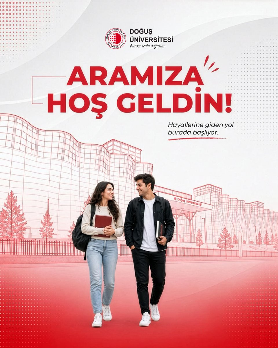 DogusUniv's tweet photo. YKS sonuçları açıklandı! ✨

Hayalini kurduğun üniversite yolculuğunda yeni bir sayfa açılıyor. Şimdi sıra, hedeflerine bir adım daha yaklaşmakta!

Yeni arkadaşlıklar, yeni deneyimler, yeni keşifler ve unutulmayacak bir üniversite hayatı seni bekliyor. Hayallerinin peşinden koşacağın bu yolculukta birlikteyiz.

Aramıza hoş geldin! 

#DoğuşÜniversitesi #AramızaHoşGeldin #YKS2026