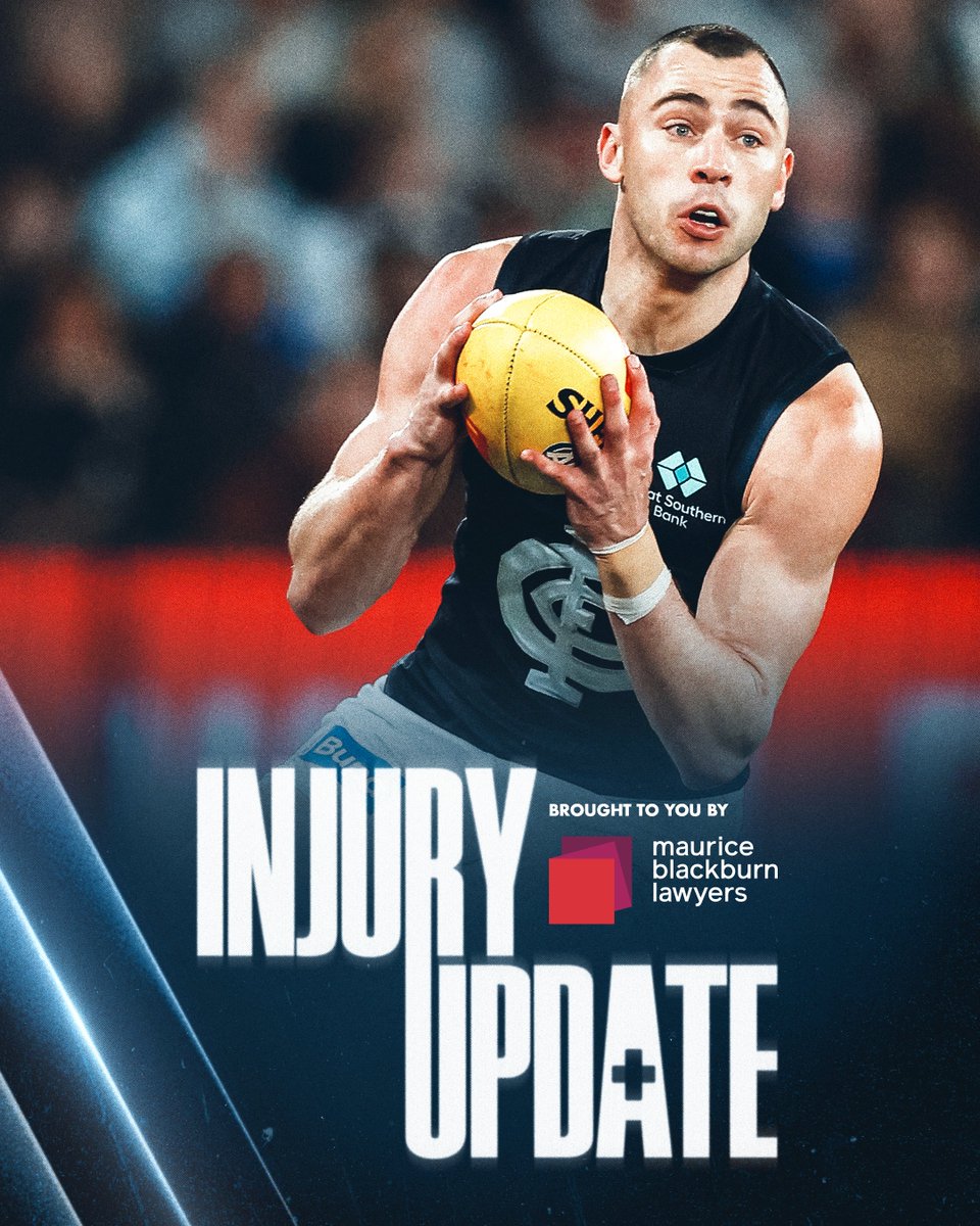 CarltonFC's tweet photo. The news is in for Will Hayward, while there are also updates on two more Blues leading into Round 24.

INJURY NEWS: https://t.co/hhwG1fDzJY https://t.co/BCa6MUwppn