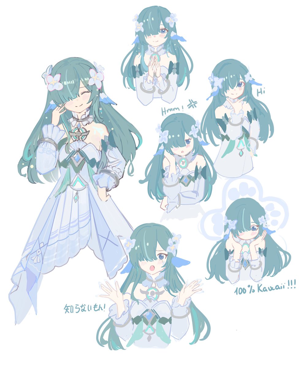 Orcalikesfish's tweet photo. I can't describe how kawaii she is 🌸 
#vodyanitsa #Genshinimpact #illustration 
P/s: I'm off to bed now—I hope when i wake up, my drawing has 100 likes! 😊 https://t.co/FGAf9ODR8V