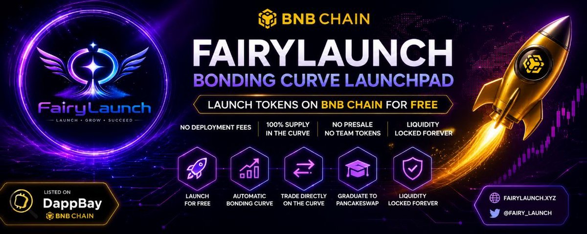 Defi3038's tweet photo. @trybeofearth @mistor 🚀 Launch your token the FAIR way.

🧚 FREE token launches

@FairyLaunch https://t.co/msvOPj3Ma6
