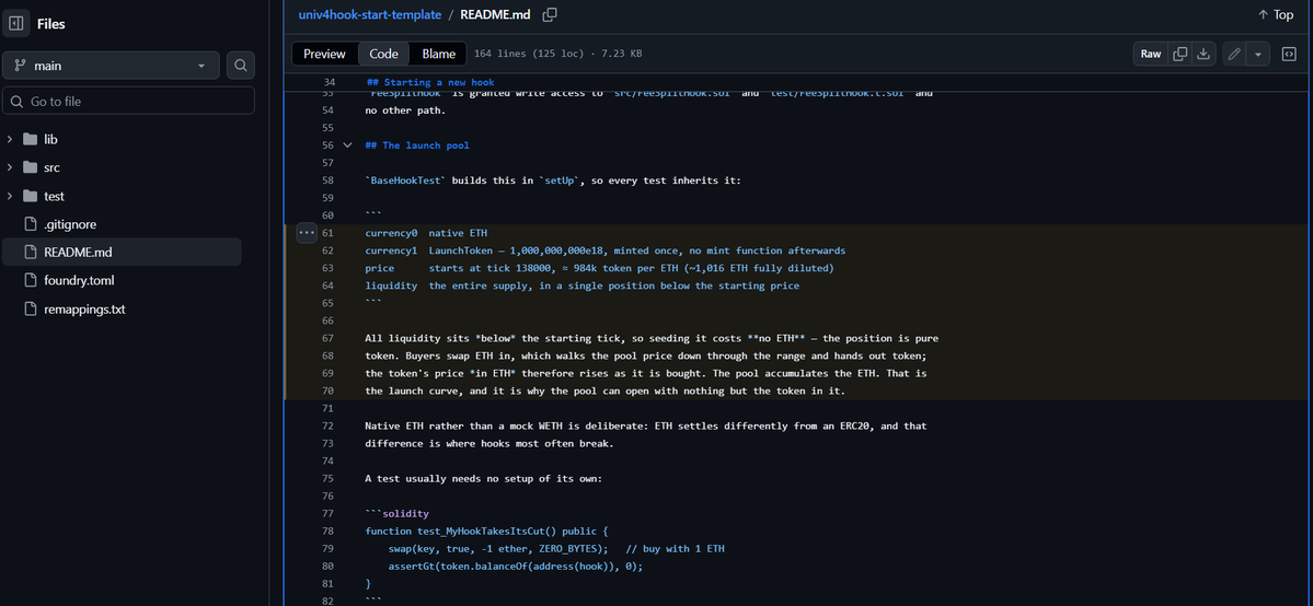 LastToSign's tweet photo. Identity.md NFTs used to look like dev licenses. Now they appear to be turning into participation passes and digital identities for members of an autonomous company built around $IMD.

Since my previous breakdown, Adam has significantly changed the direction of the project.

Initially, it looked like a launcher with a Uniswap v4 hook. Now @surfcoderepeat says he is building a larger agentic P2P protocol, with hooks becoming only one of its first features.

The most interesting finding is inside the launch-6-hook-feedistributor repo.

Its main branch was created by Adam’s account, although the repo formally belongs to the Identity-md organization. The task described in the repo is to collect a 5% fee from every trade, hold it in $ETH and periodically distribute it among major $IMD holders.

The official https://t.co/F4sBTadeCh site is now live. Right now, it is just a basic placeholder with no app.

The real clues were found on GitHub.

Adam’s surfer77 account created code inside the Identity-md organization. One of the repos is explicitly described as a test of the IdentityMD participant network.

Based on comments in the code, the network appears to work like this: an automated participant receives a small task and access only to the required files, writes the code, and a separate system checks the result again inside an isolated environment with no internet access

This begins to explain the site’s description of a “decentralized meme company with no employees.”

It could be a company where AI agents perform most of the work, while the network verifies their output and gradually transfers control to the community.

Adam also prepared a token launch template using Uniswap v4. The test model creates exactly 1B tokens with no ability to mint more.

The entire supply is immediately placed into one-sided liq against $ETH.

No $ETH is required to open the pool. Buyers gradually bring it in, the price rises as they buy, and $ETH accumulates inside the pool.

A direct link between $IMD and the NFTs has also appeared. Identity.md NFTs are now officially described as “Participation Pass & Identity.”

The most logical setup is:

> NFT = access and identity
> $IMD = the project’s money and economy

The identity.md NFT contract is limited to only 2,000 NFTs, and the free mint was restricted to one NFT per wallet.

The site describes it as a Participation Pass & Identity. The verified code allows each NFT to be linked to an IPFS profile and permanently locked if desired.

The NFT could potentially serve as:

> a pass into the Identity.md network
> a persistent profile for a participant or AI agent
> proof of participation in the early community
> a key to tasks, voting, reputation and rewards
> a way to distinguish real participants from regular $IMD buyers

The NFT contract also includes fields for an epoch, Uniswap v4 hook and pool.
This shows that Adam was already thinking about connecting the NFTs to a future trading or reward system.