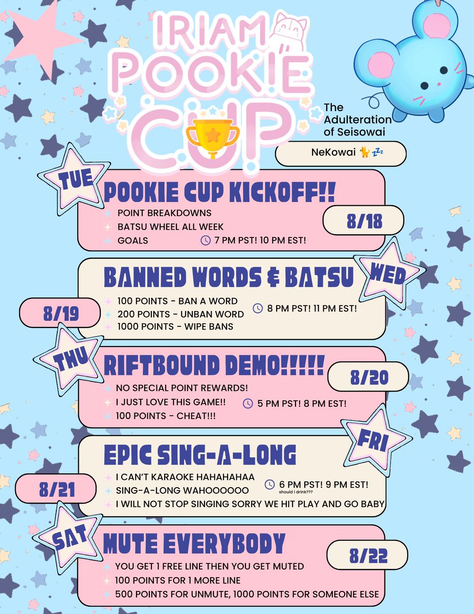 realNeKowai's tweet photo. HELLLLOOOOO I'M NEKOWAI IRIAM'S RESIDENT SLEEPYTIME YAPPER I TELL STORIES AND READ AND TELL ST-

I've got a BUNCHA things i wanna do this week for the POOKIE CUP and I can't wait for people to enjoy STOP BY THANKIES

#IRIAMMaintFollowFest • #IRIAMメンテ中のフォロー祭り • #IRIAM https://t.co/FMYerWWoYi