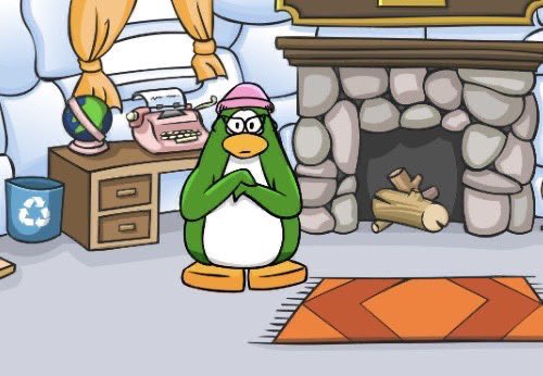 ThatPenguinGame's tweet photo. 20 years ago today, the PSA Mission 1: Case of the Missing Puffles was released. Aunt Arctic's Puffles disappeared from her igloo to go explore the Island. This was also the first appearance of Gary the Gadget Guy. https://t.co/E6lMIUf8D5