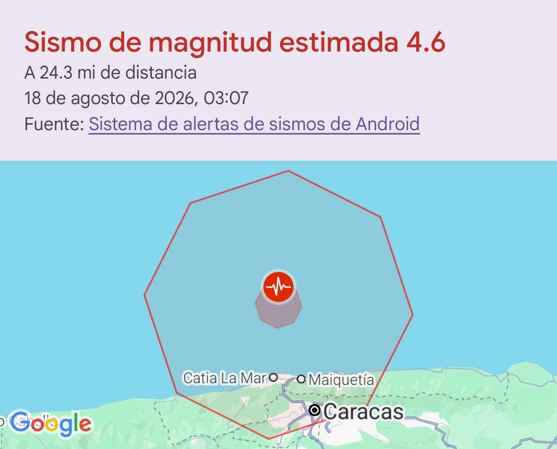 BreakBancario's tweet photo. #BreakBancario Acabo de recibir una alerta de sismo de Google #AndroidEarthquakeAlerts https://t.co/lhOBgyGbkZ