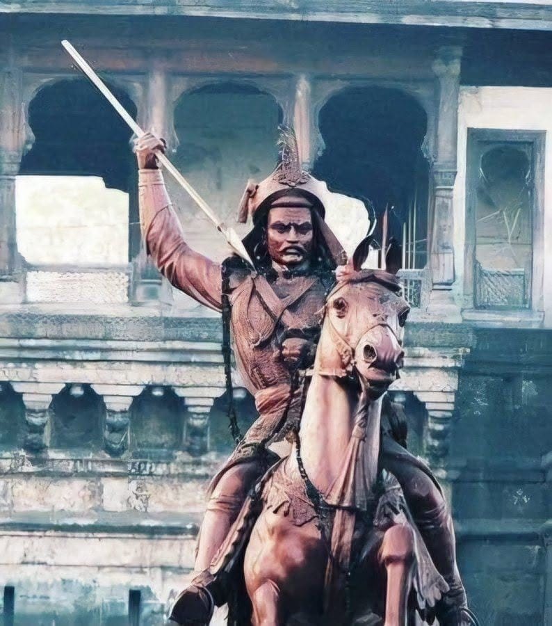 prath_nirgudkar's tweet photo. अजेय, अजिंक्य योद्धा
छत्रपती शिवाजी महाराज साहेब यांचे पक्के, सच्चे पाईक ! 
स्वराज्याचा विस्तार, छत्रपती शाहू महाराज यांच्या नेतृत्वात करणारे ! 

श्रीमंत बाजीराव पेशवा
३२६ वी जन्मतिथी

🙏🙏❤️🙏🙏🚩
#बाजीरावापेशवा 
#BajiraoPeshwa https://t.co/6ng5kLtEsZ