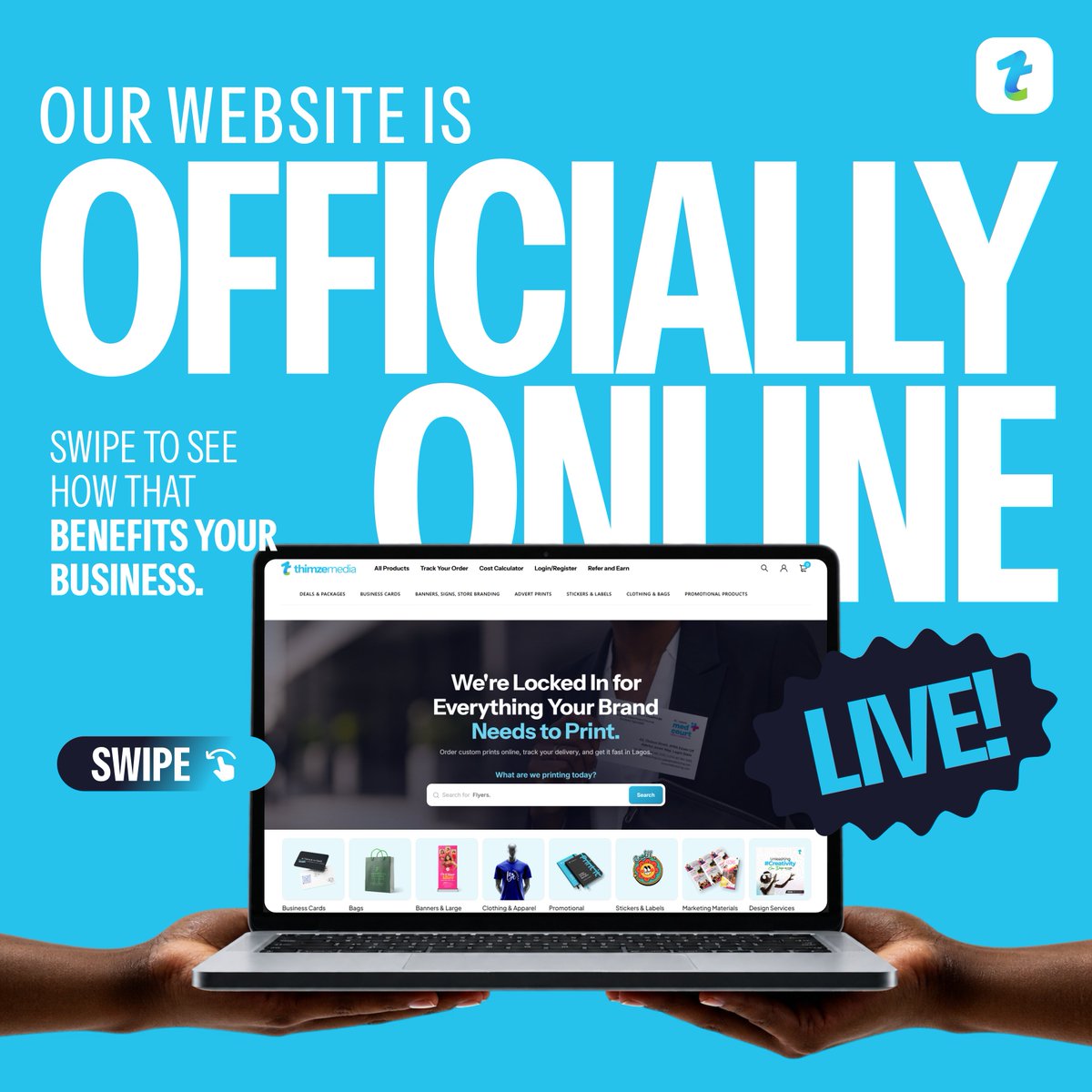 thimze_media's tweet photo. One vendor in your WhatsApp. Another in your IG. A third only reachable by phone. None of them tracked.

Not anymore. https://t.co/rJiRR1J06m puts business cards, banners, packaging, apparel, stickers, and more in one place. Real pricing, real tracking.

https://t.co/rJiRR1J06m https://t.co/EwRp2T7IWD