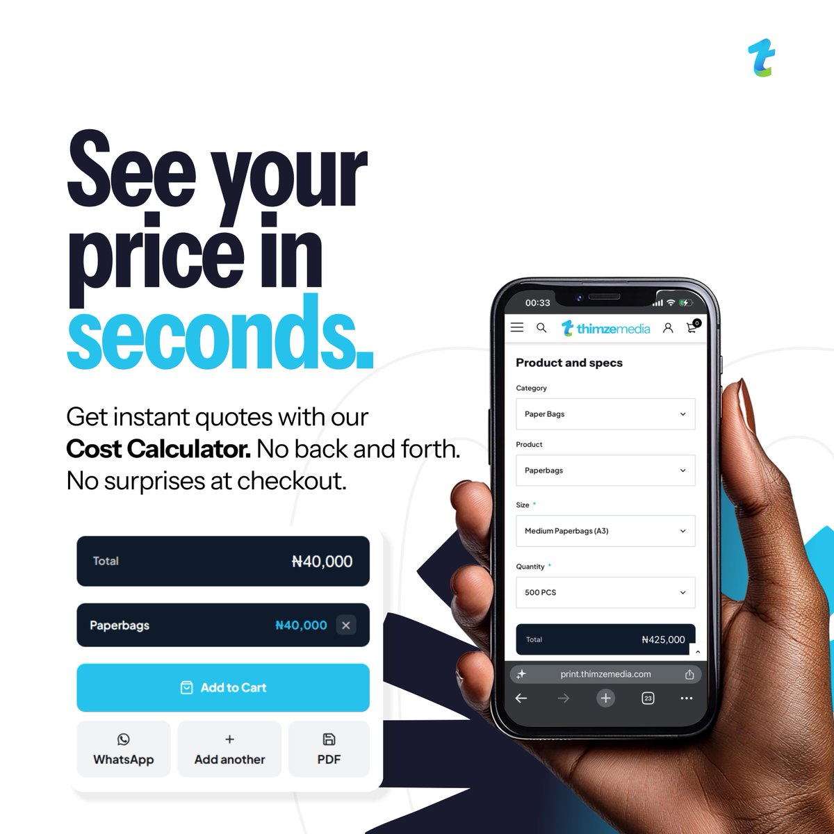 thimze_media's tweet photo. One vendor in your WhatsApp. Another in your IG. A third only reachable by phone. None of them tracked.

Not anymore. https://t.co/rJiRR1J06m puts business cards, banners, packaging, apparel, stickers, and more in one place. Real pricing, real tracking.

https://t.co/rJiRR1J06m https://t.co/EwRp2T7IWD