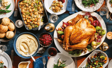 HeidiMi34753198's tweet photo. [It’s holiday feast time!  Tender roast turkey, cranberry sauce u0026 all the trimmings ready to warm your table—grab your fork and savor every bite!]， https://t.co/H0b0AIdbhA