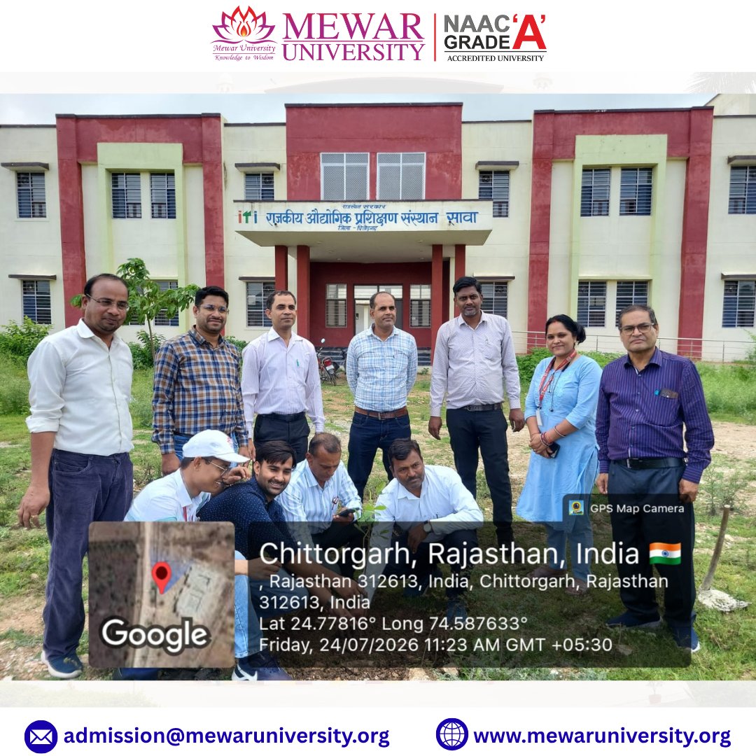 universitymewar's tweet photo. 🌱 Plantation Drive at MG Govt. Sec. School, Sawa 🌳

Mewar University organized a Plantation Drive at MG Govt. Sec. School, Sawa, promoting environmental awareness, sustainability, and the importance of nurturing nature among students and the community.

#MewarUniversity https://t.co/G4njRlAyAv