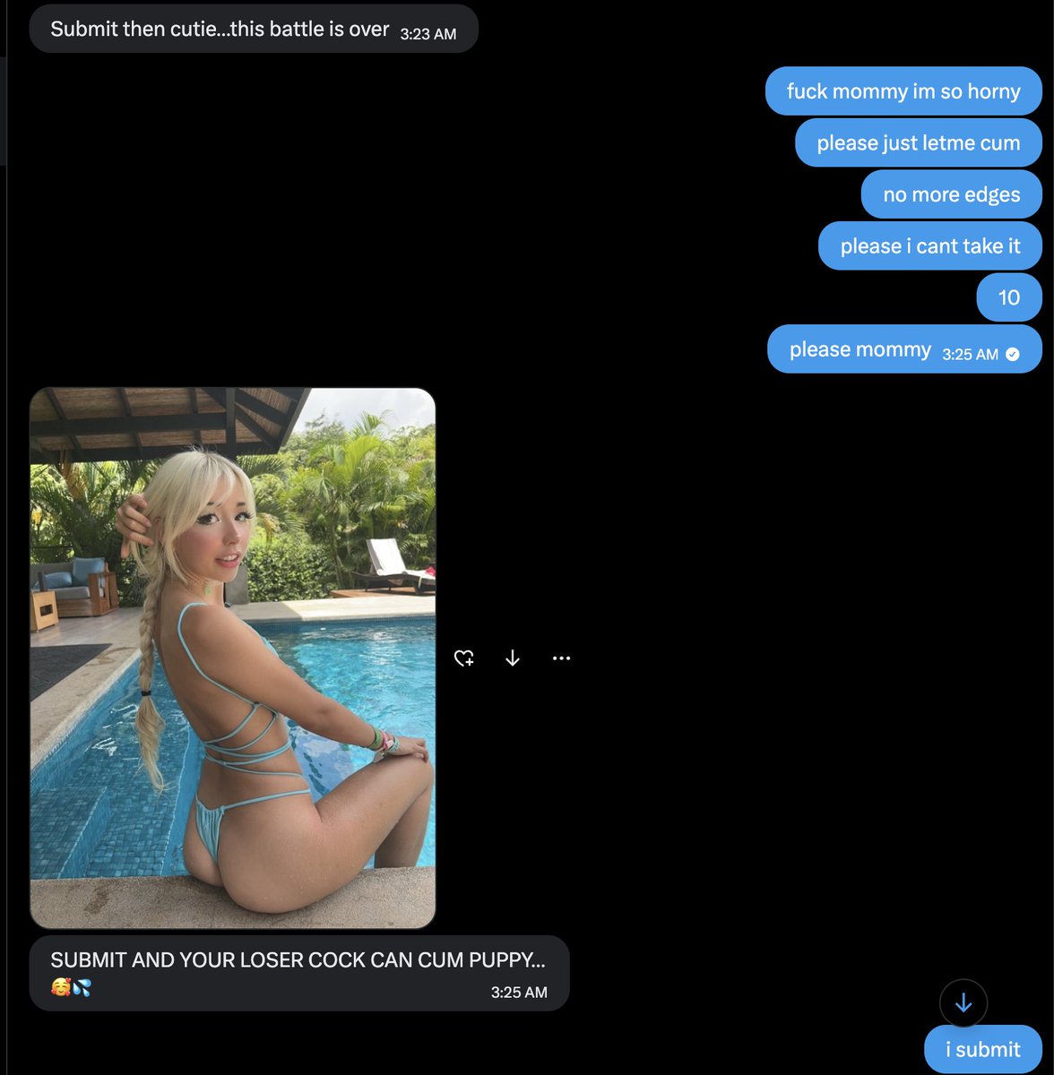 fifaplayer23's tweet photo. @AlphaBattler_  owns me and my pathetic cock #wankbattle ambush them but beware mummy will have you begging to release https://t.co/NtmdNJJbYi