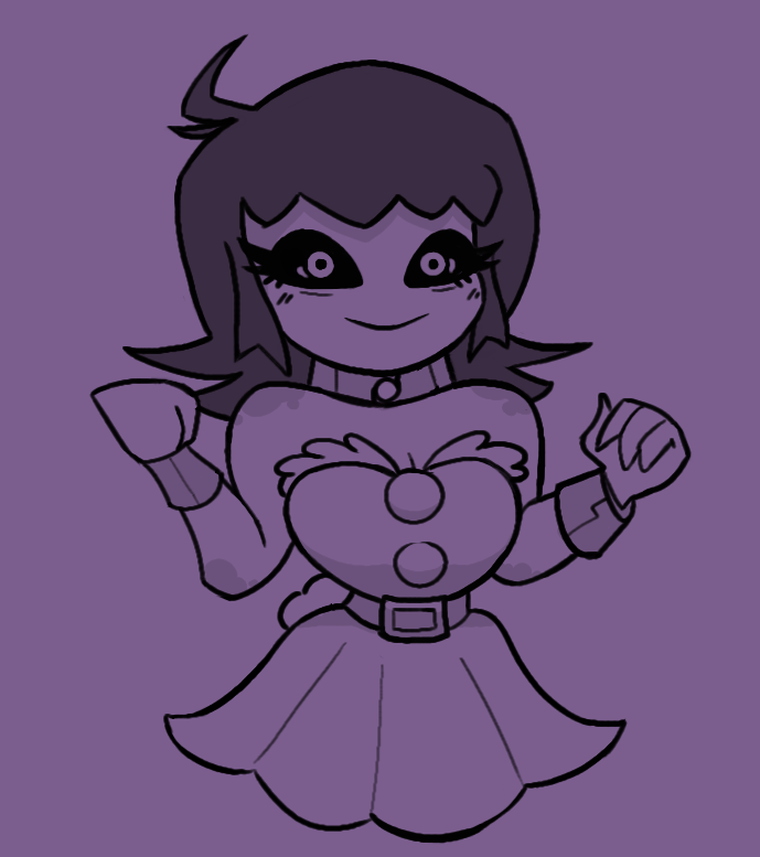 Darkercape's tweet photo. oh yeah also, old Ms. Misery doodle for @Lizatrixa! https://t.co/YAZPi520CA