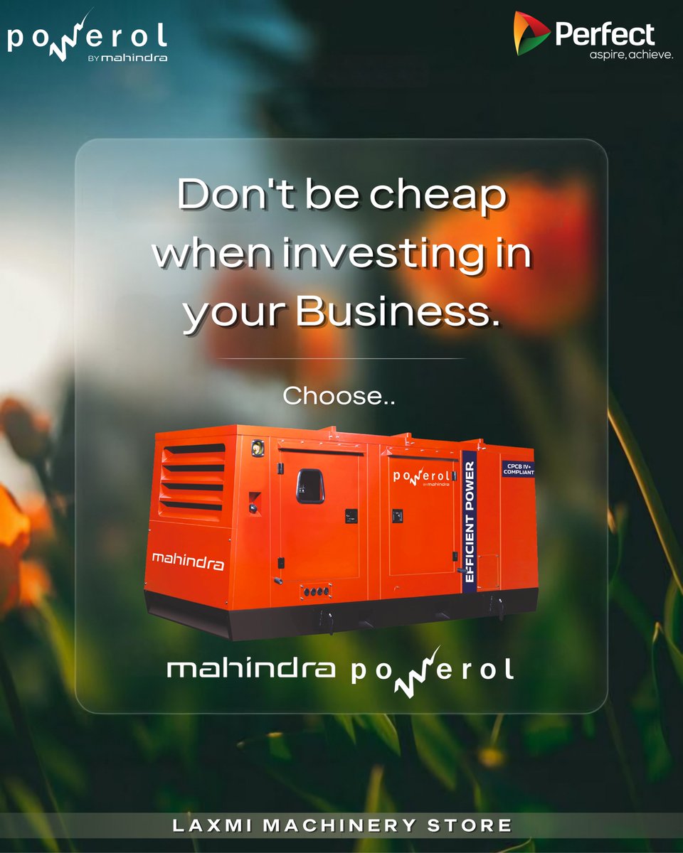 rs198591's tweet photo. When your business depends on uninterrupted power, choosing the right genset matters. ⚡ https://t.co/3U3S8qShIY