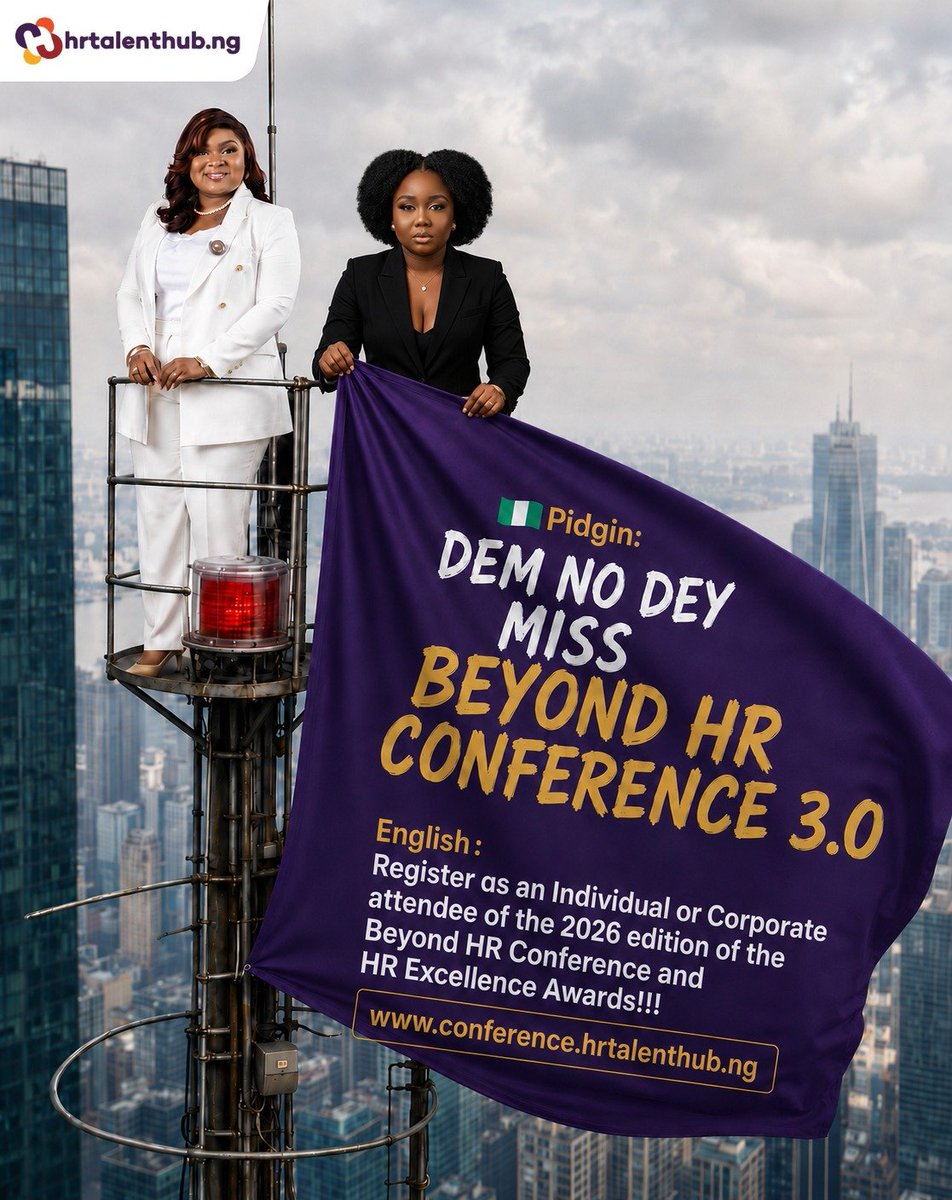 hrtalenthubng's tweet photo. 🚨 *DEM NO DEY MISS AM!*

Whether you’re registering as an individual or coming with your organization, get ready for an unforgettable experience filled with insightful conversations, practical HR knowledge and networking. 

Register  https://t.co/ez01uLKeem

#hr #hrprofessional https://t.co/QfO0DPZ6Wz