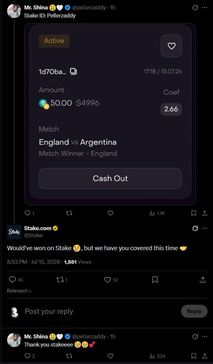 turtlefanpage's tweet photo. England scored first.

Stake bettors : paid 
Other sportsbooks : L 

Then Stake tipped some of the people who lost elsewhere ! https://t.co/m3u5rS0FPK