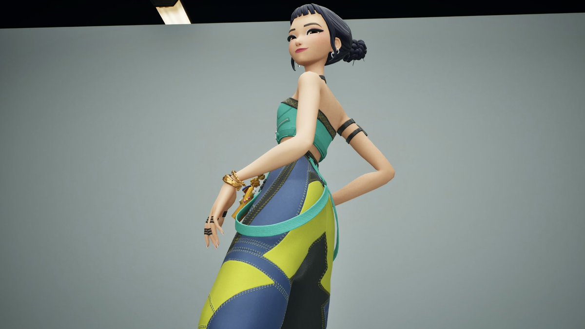 Bluesonic93284's tweet photo. Rap Queen spreads her fashion skills to the stage! 💚💚💚

#kpopdemonhunters #zoeykpopdemonhunters #fortnite #fortnitephotography #sony #sonypicturesanimation #netflix https://t.co/kyxTtgcxFO