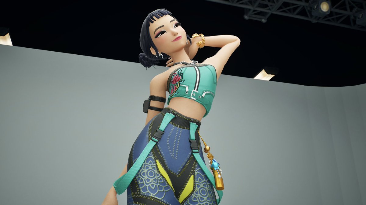 Bluesonic93284's tweet photo. Rap Queen spreads her fashion skills to the stage! 💚💚💚

#kpopdemonhunters #zoeykpopdemonhunters #fortnite #fortnitephotography #sony #sonypicturesanimation #netflix https://t.co/kyxTtgcxFO