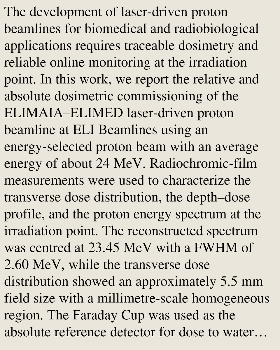 AcceleratorPhy's tweet photo. Relative and absolute dosimetric commissioning of the ELIMAIA–ELIMED laser-driven proton beamline at 23.45 MeV

G. A. P. Cirrone, …
https://t.co/cLP35wxgxl [𝚙𝚑𝚢𝚜𝚒𝚌𝚜.𝚊𝚌𝚌-𝚙𝚑 𝚙𝚑𝚢𝚜𝚒𝚌𝚜.𝚊𝚙𝚙-𝚙𝚑 𝚙𝚑𝚢𝚜𝚒𝚌𝚜.𝚖𝚎𝚍-𝚙𝚑 𝚙𝚑𝚢𝚜𝚒𝚌𝚜.𝚙𝚕𝚊𝚜𝚖-𝚙𝚑] https://t.co/3HgVFCe16X