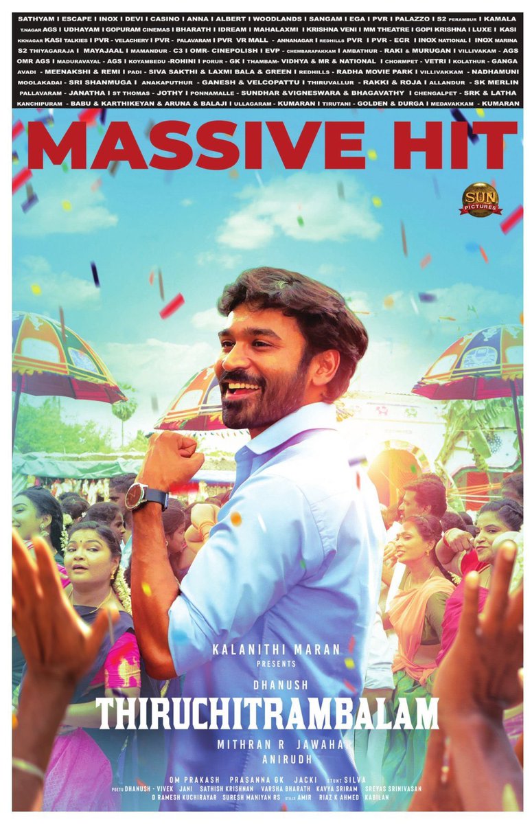 ursniresh's tweet photo. #4YearsofThiruchitrambalam 

@dhanushkraja @anirudhofficial @offBharathiraja @prakashraaj @MithranRJawahar #NithyaMenen #RaashiiKhanna @priya_Bshankar @AlwaysJani @dancersatz 

#Thiruchitrambalam https://t.co/Lv6i8nMrCn