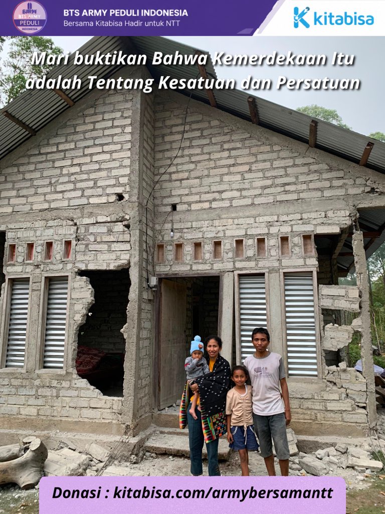 BtsarmyPeduli's tweet photo. 💜 ARMY, Donasi beberapa sudah berada di jalan untuk pengiriman pembagian, baik ke posko, ke Tenda dan Ke titik yg telah di verifikasi. donasi Masih terus kami buka, Mohon Doa🫡

Klik utk donasi : 
https://t.co/cAgvE3BVSv

@kitabisacom 
#ARMYIndonesia #BTSArmy #PrayForNTT #Flores https://t.co/T2qDzYAlpJ