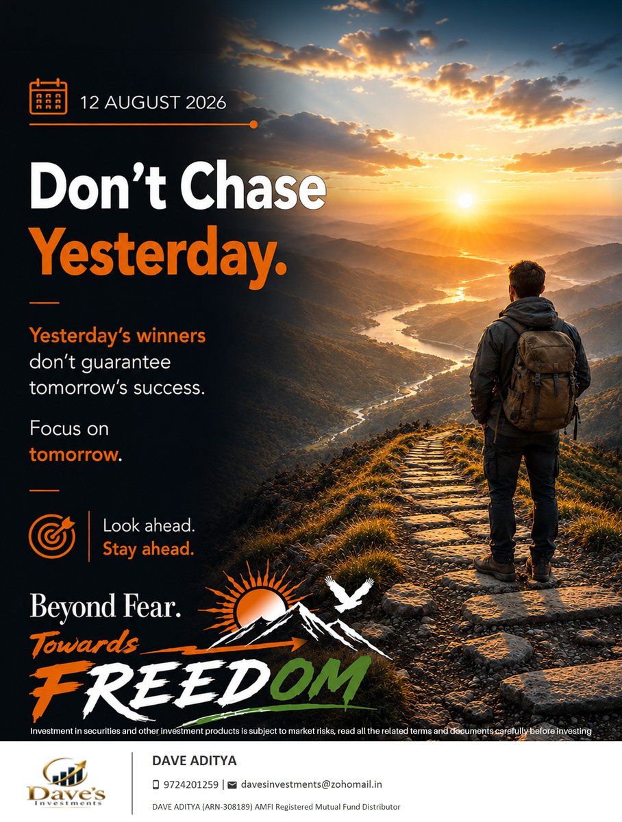 daveinvestments's tweet photo. Past performance may catch your attention, but your investment journey should be driven by tomorrow’s goals, not yesterday’s winners.

Look beyond past returns. Stay focused on your goals and make informed investment decisions.

Look Ahead. Stay Ahead.
Beyond Fear. Towards https://t.co/37uVTwJn9x