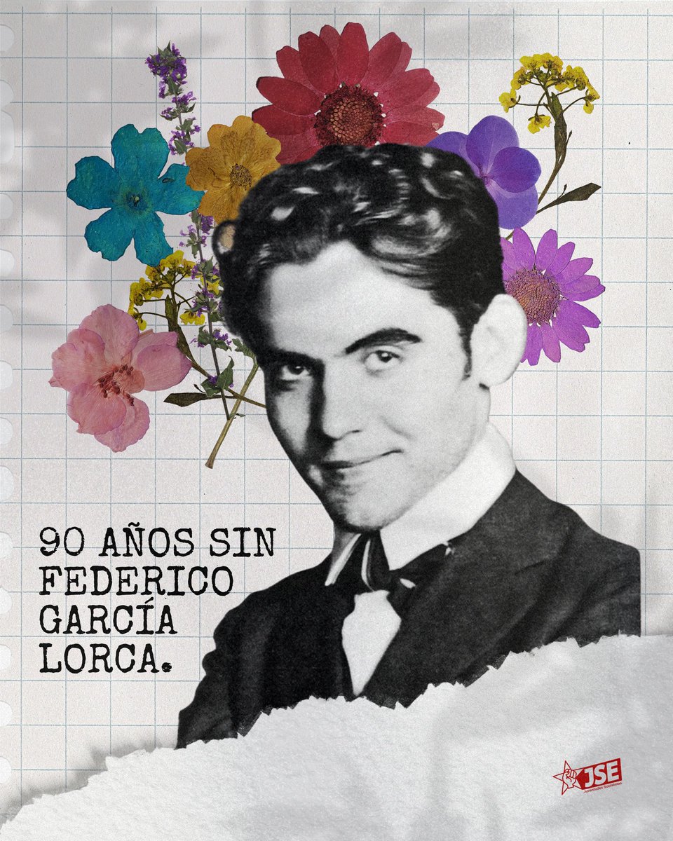 JSE_ORG's tweet photo. 90 años sin Federico García Lorca.

No murió, lo mataron. Sigue vivo en sus versos, sus obras, en sus personajes y en todas las generaciones que seguimos reivindicando su legado.

Seguimos haciendo memoria. https://t.co/0C5psI4O3e