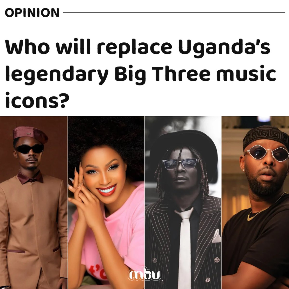 MBU's tweet photo. Today names like @eddykenzoficial, @kingsaha_256, @Ksheebah1 and @Ray_G_official are at the centre of Uganda's music conversation as the industry moves beyond the traditional "Big Three."

So we ask, who makes your new Big Three?

Details: https://t.co/tlriA0ZNh3 https://t.co/4nCaM5cWBD