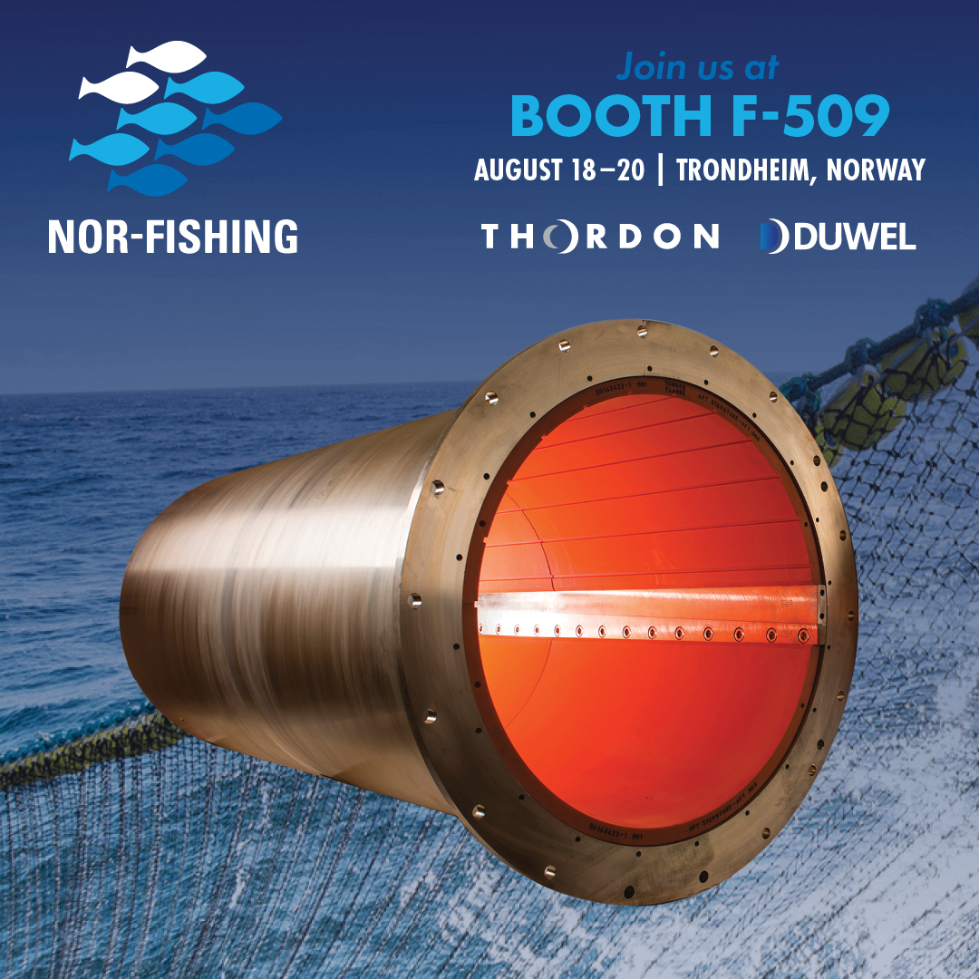 ThordonBearings's tweet photo. Less maintenance. More #fishing. 🎣
Thordon’s #COMPAC propeller shaft bearings deliver seawater lubrication, long wear life, low noise and high abrasion resistance—proven to deliver more while requiring less.
Catch #DUWEL at Booth F-509 at #Nor-Fishing! https://t.co/Dt0lNMxmhC