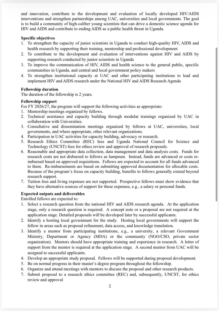 aidscommission's tweet photo. Uganda AIDS Commission has released the call for applications for the second cohort of The UAC Young Leaders Fellowship.  
The call will also be available on the UAC website.

#EndAIDS2030Ug 

Below is the call.👇 https://t.co/UXbZ4vP2fI