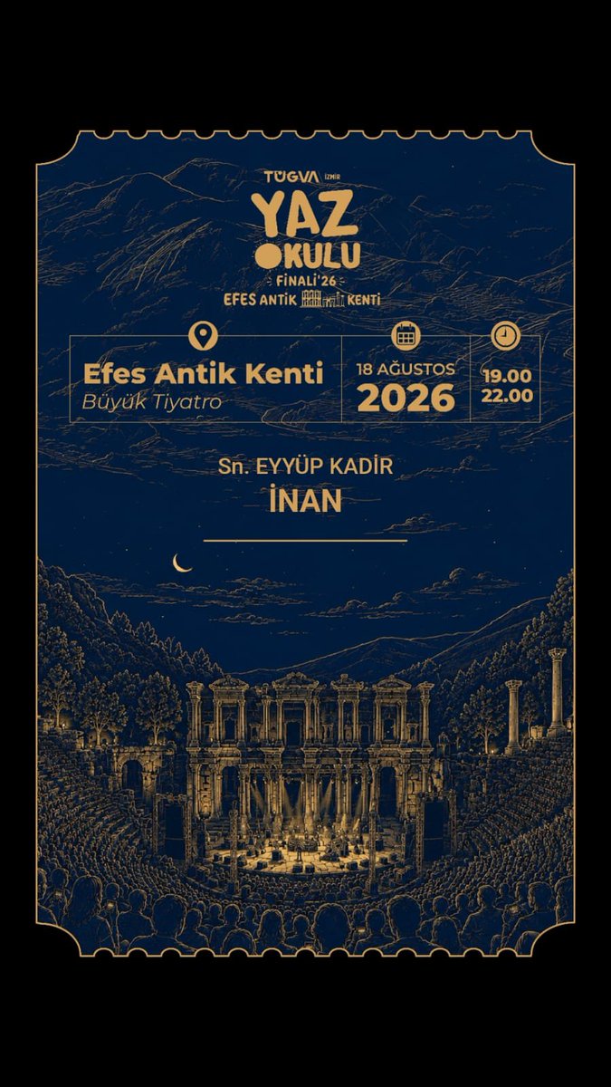 eyupkadirinan's tweet photo. Akşam Efes'te buluşuyoruz. @tugvaizmir https://t.co/ivuhRiWm2D