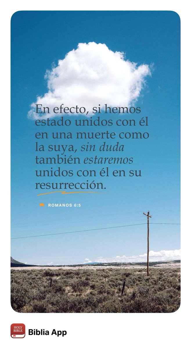 turistanac's tweet photo. “Si al bautizarnos participamos en la muerte de Cristo, también participaremos de su nueva vida.”
Romanos 6:5 TLA https://t.co/3LEpPvOgSF